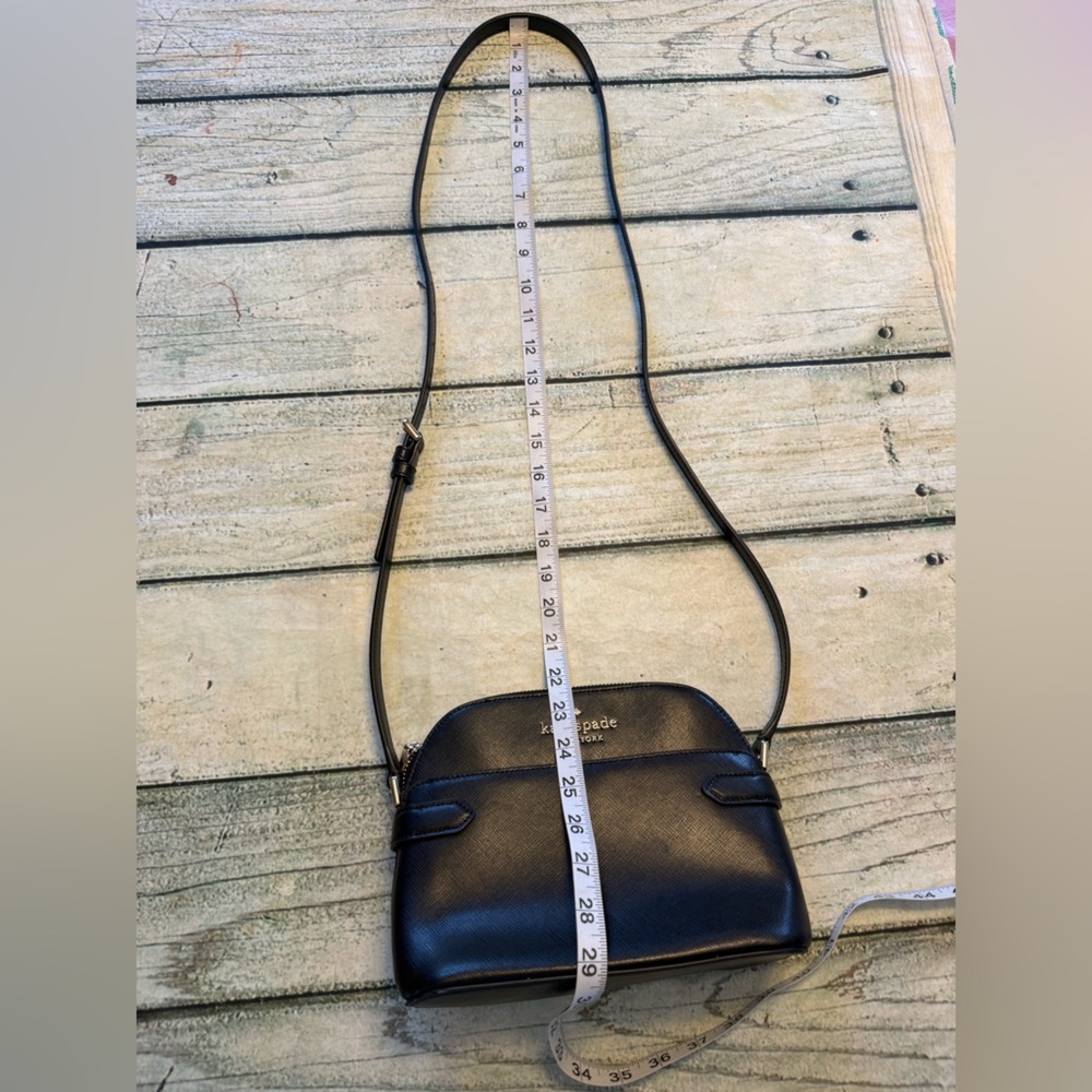 Kate Spade black Saffiano leather Staci Dome Crossbody. Purse. - Picture 7 of 17